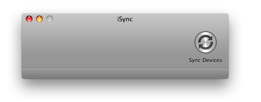 iSync window with missing E61 icon